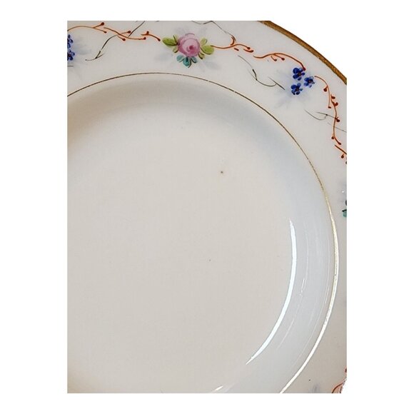 Unbranded Set Of 5 Pink Blue Floral Gold Trim Saucer For Teacup *SAUCERS ONLY* - Picture 10 of 16